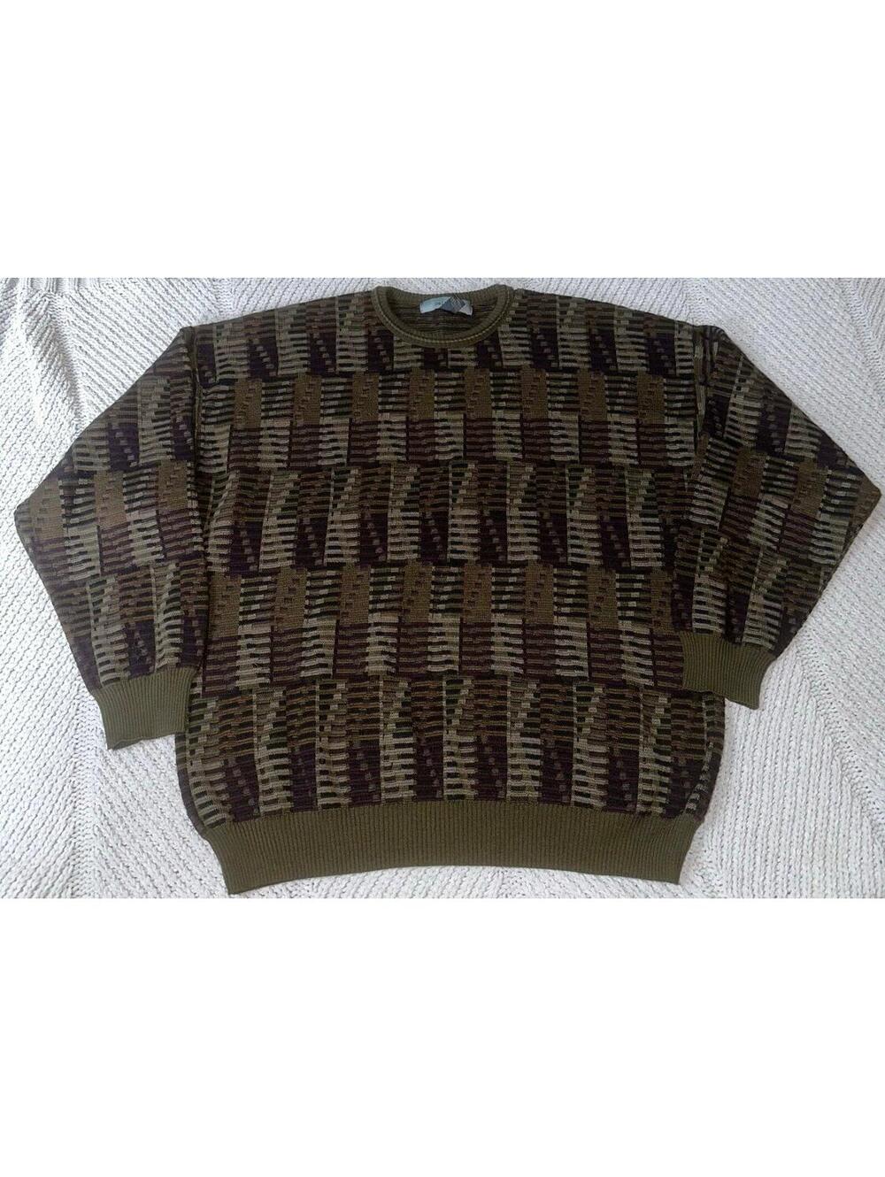 Cellinni Mens Pure New Wool Sweater Size XL 3D